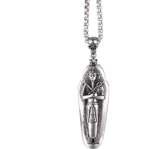 Mysterious exaggerated mens stainless steel mummy return pendant retro creative titanium steel jewelry