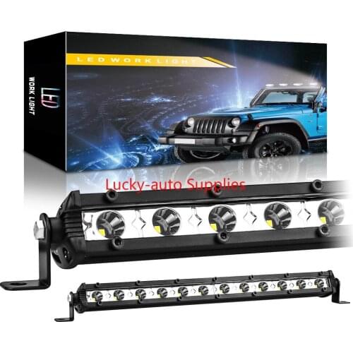 Ultra-thin Single-row Bar Light 12LED 36W Car LED Work Light Off-road Car Top Light Modified Fog Light