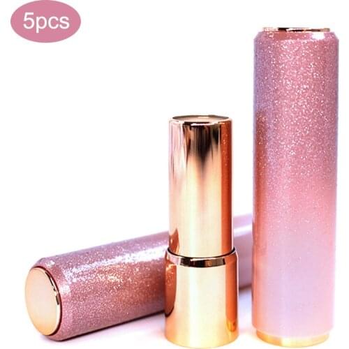5pcs 12.1mm Press Lipstick Lip Rouge Tubes Lip Balm Lip Gloss Containers Jars Empty DIY Makeup Tools Female Cosmetic Accessories