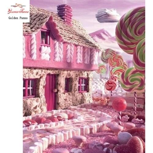 5D DIY Diamond Painting Square Stones Candy Lock Diamond Embroidery scenic Diamond Mosaic Full Display