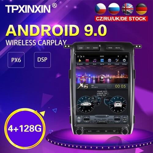PX6 Android 9.0 4+128G Tesla Style Car Radio For Ford Raptor F150 2009-2014 GPS Navi Auto Stereo Recoder Head Unit DSP Carplay