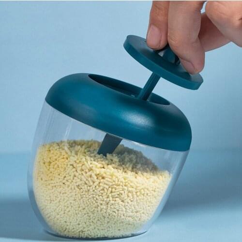 Seasoning Bottles Plastic Condiment Storage Containers Condiment Pot Spice jar with Spoon Oil Brush Bottle