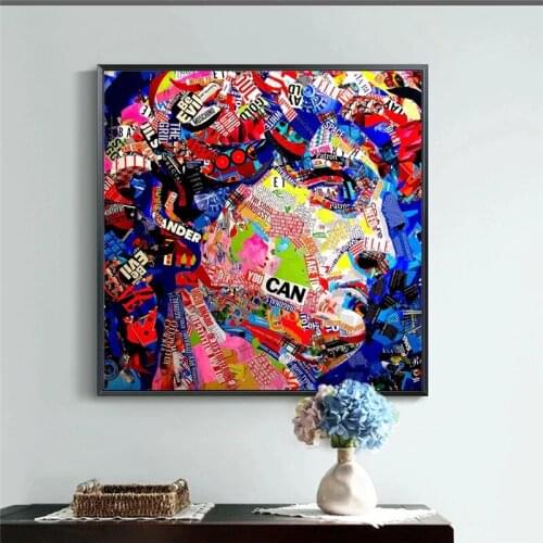 David Graffiti Art Paintings On the Wall Art Posters And Prints Collage Art of David sculpture Colorful Pictures Home Decoration