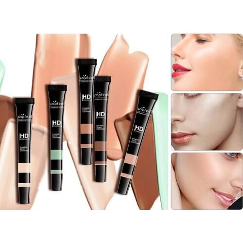 Popfeel Full Coverage Texture Concealer Cream Foundation Remove Black Spots Dark Circle Cover Eyes Face Makeup dfdf
