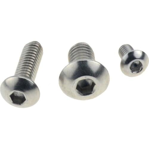 M2 M3 M4 M5 M6 M8 304 A2 Round Stainless Steel Hex Socket Button Head Allen Bolt Screw