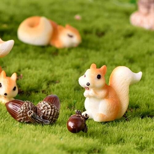 1 Set Miniature Figurine Decor Bright-colored Wide Application Resin Animal Shape Eye-catching Miniature Display for Kids