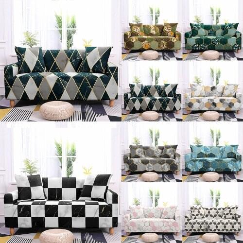 Marble Sofa Covers for Pets Sofa Cover Elastic For Living Room Slipcovers Stretch Polyester Loveseat Couch Cover