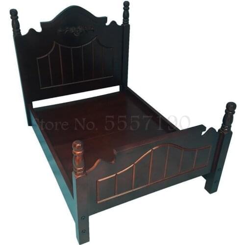 New four seasons pet wooden bed dog bed teddy princess bed kennel cat kennel cat bed small medium large dog removable and