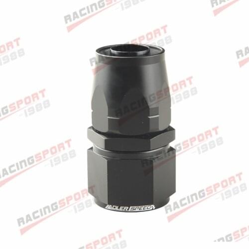 New AN-12 AN12 Cutter Style Swivel Straight Hose End Fitting Adapter Black
