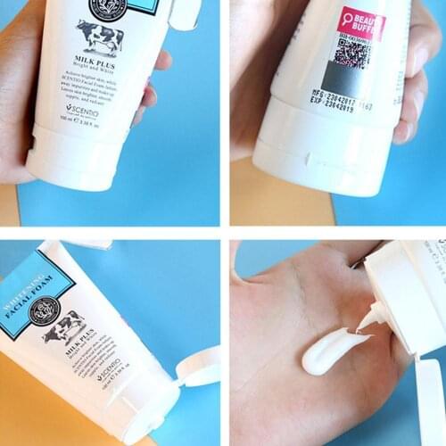 Milk Cleanser Face Wash Nourishing Cleanser Foam Oil-control Cosmetics Anti-Spots Cleaning Whitening Moisturizing Deep N6L0