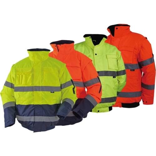 Adult High Visibility Parka Windproof Jacket Waterproof Parka Mens Work Reflective Parka Free Shipping
