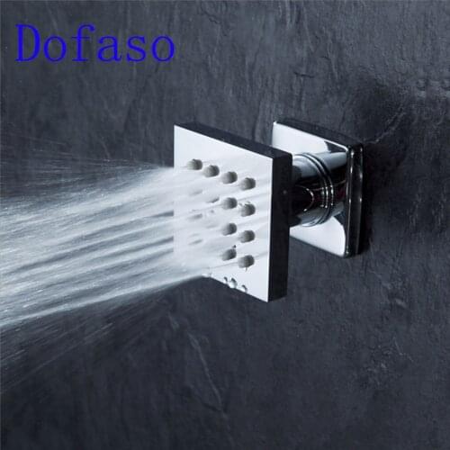 Dofaso fixed support type simple shower head set 50*50mm wall mount small special shower faucets 45 degree adjust