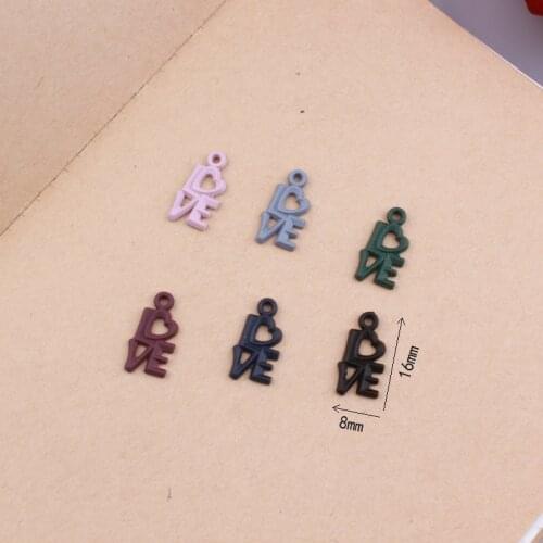 Rubber paint simple letter pendant Multicolored earrings jewelry accessories fashion necklace bracelet DIY accessories