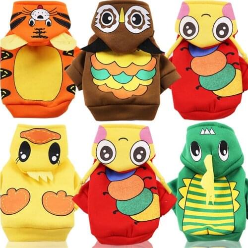 Cartoon Dogs Clothes For Spitz Pomeranian Clothes Funny Small Dogs Hoodies Cosplay Pets Clothes For Dogs Sweatshirt Cute Puppy