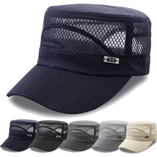 Outdoor Fishing Sun Hat Spring Summer Men Sport Running Mesh Sun Protection Cap Women Travel Climbing Sunshade Casual Hats H7325