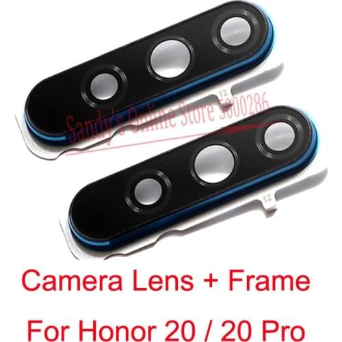 Camera Glass Lens With Frame Holder For Huawei Honor 20 / Honor 20 Pro Camera Lens Glass + Frame Holder Repair Parts