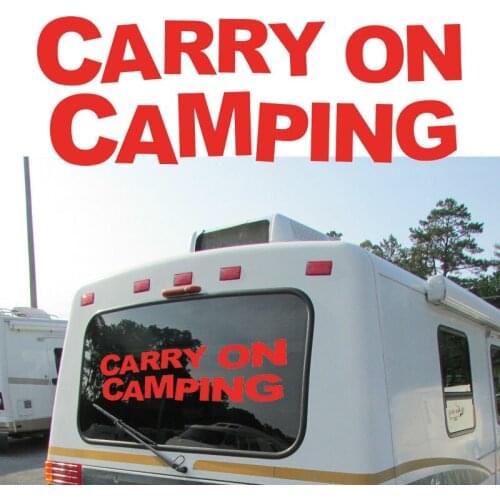 Carry On Camping Graphic Camper Van RV Trailer Motor Home Vinyl Graphics Kit Decals Car Stickers