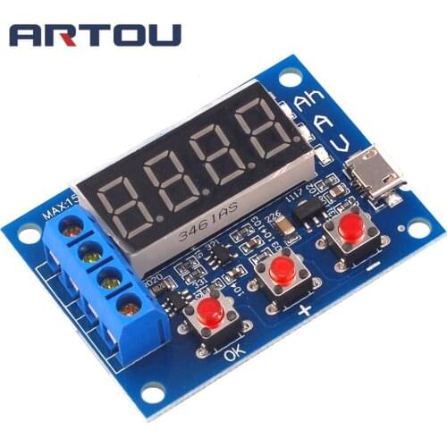 1.2v 12v ZB2L3 18650 Li-ion Lithium Battery Capacity Tester + Resistance Lead-acid Battery Capacity Meter Discharge Tester