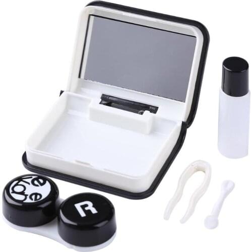 1PCS 7.5*6*2.5cm Portable Travel Glasses Contact Lenses Box Contact lens Case for Eyes Care Kit
