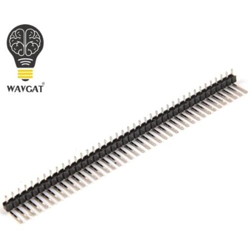 10 Pcs New 40Pin 2.54mm Single Row single pin curved Pin Header Connector Strip Curved Needle For WAVGAT Electronic Components