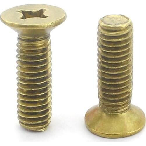 20PCS-M3*5/6/8/10/12/16/20/25 GB819 Copper Screw Head Screw Flat Screw Copper Crosshead Screw