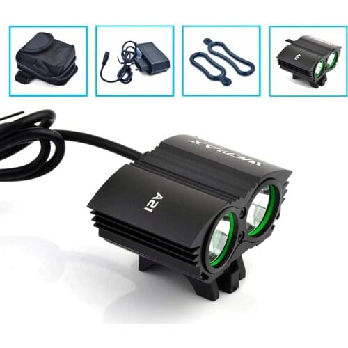 2X XM-L U2 LED 5000Lm LED Front Head Bicycle Bike Light Headlamp with 10800mAh Battery + Charger Free Shipping