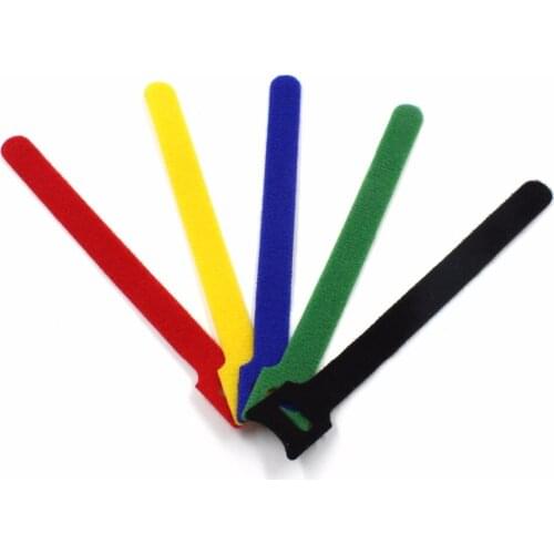 50pcs 200mm Reusable Hook and Loop Fastening Cord Cable Self-Attaching Ties Wraps Straps