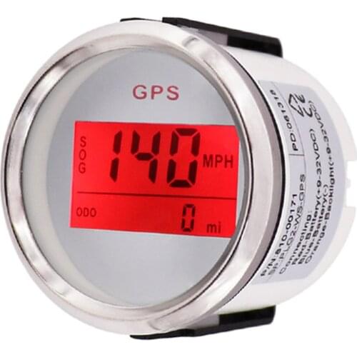 52mm Universal Digital GPS Speedometer LCD Odometer For Car Motorcycle With Backlight GPS Speed Sensor 9-32V kmh Adjustable