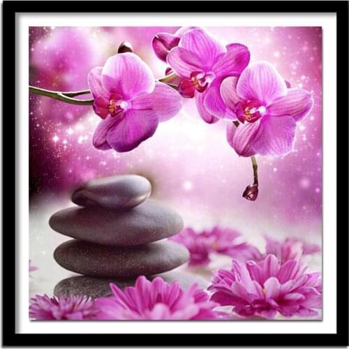 5d diy diamond embroidery diamond painting cross stitch FULL diamond Phalaenopsis picture FLOWER drill gift