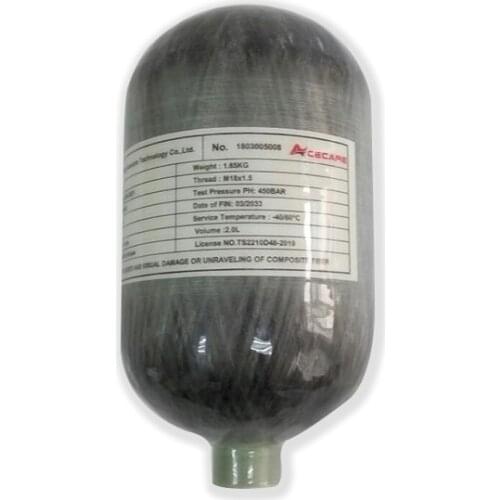 AC5020 Acecare Air Fifle Pcp Paintball/Mini Air Tank 4500Psi 300Bar 2L CE PCP Carbon Fiber Cylinder Pcp Mini Scuba Diving Tank