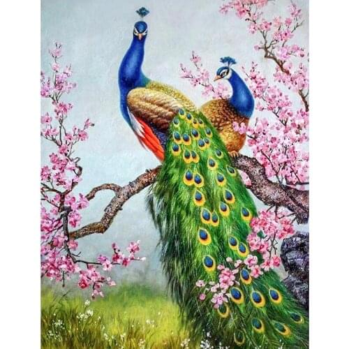 Full Square/round Diamond 5D DIY Diamond Painting Peacock Embroidery Cross Stitch Rhinestone Mosaic Home Decor