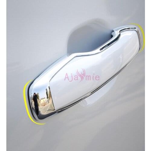 Free Shipping 2018 Door Handle Cover Overlay Sticker Panel Frame Chrome Car Styling For Volvo XC60 Accessories