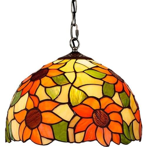 Bohemia Colorful dragonfly Dining Room Pendant Light Bar Counter Hanging Lamp Restaurant Hallway Sunflower lighting Fixture