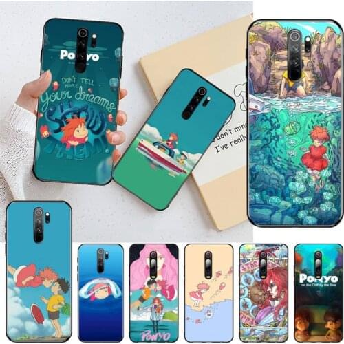 Hayao Miyazaki anime ponyo on cliff Coque Shell Phone Case for Redmi Note 9 8 8T 8A 7 6 6A Go Pro Max Redmi 9 K20 K30