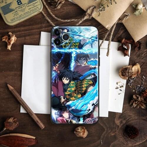 Giyu Tomioka Kimetsu No Yaiba Anime Phone Case For IPhone 11 12 Mini Pro XS Max X XR 6s 7 8 Plus SE Soft TPU Glass Cover