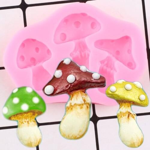 DIY Mushroom Shape Silicone Mold Chocolate Mold Fondant Cake Decorating Kitchen Baking Cake Tools Candy Soap Moulds