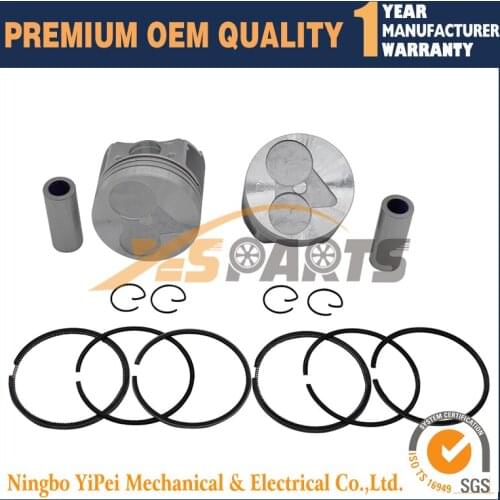 Z482 Engine 2 set Piston + Rings Kit Set STD for Kubota
