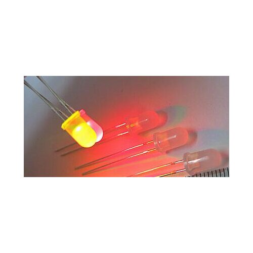 Bicolor through hole non polarity 5mm led diode red@green color