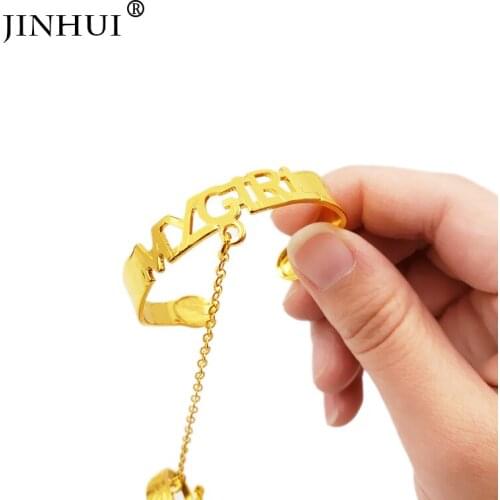Jin Hui 1pieces Gold color baby Bracelets for Girls Dubai Jewelry bangle ring,boys Children African gifts kid Birthday present