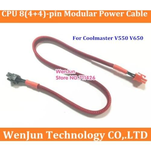 60cm Sleeved Cable CPU 8(4+4)-Pin Motherboard modular Power Supply Cable for Coolermaster V550 V650