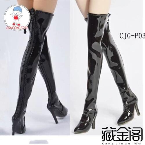 1/6 Scale Action Figures Accessory Fashion Long Boots Leather shoes for 12 Inches TBL JO UD doll model
