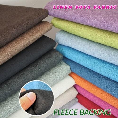 Compound Linen Fabric Sofa Cushion Fabirc Sewing Cloth Outdoor Linen Blend Fabric Upholstery 60" wide Per Yard