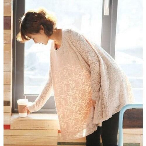 Maternity Lace Dresses Clothes For Pregnant Women Spring Autumn Clothing Long Sleeve 2018 New arrival Pregnancy Gravidas