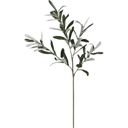 Olive Branch Greenery Leaves Wedding DIY Decoration Simulation Flower European Type Single Silk Full Length 77CM Dried Flowers