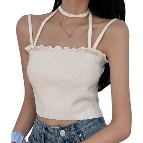 Spaghetti Strap V Neck Tank Tops Women Sleeveless Satin Camisole