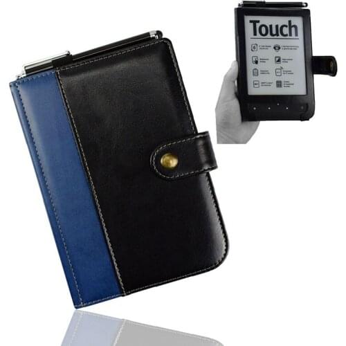 Fashion Cover for Pocketbook Touch 622 Lux 623 E-book Reader Protective Leather Case withh Stylus Holder