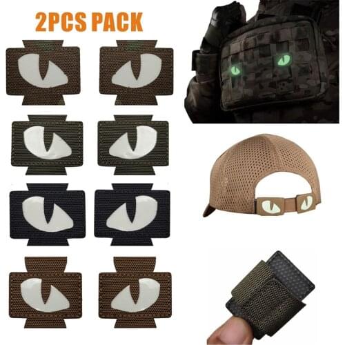 Cat Another Eyes on You Emboridery Patch Military Cap Backpack WOLLE Accessory Glow in Dark Tactical Decorative Patches