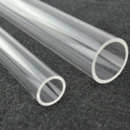 Plastic Acrylic Clear Tube High Transparent Organic Glass Pipe Length 1000mm Fish Tank Aquarium Garden irrigation Pipe Fittings