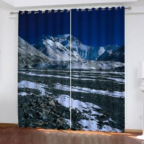 Luxury Blackout 3D Window Curtains For Living Room nature scenery curtains personality curtains