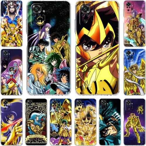 Anime Saint Seiya Card Soft Clear Case For Xiaomi Redmi Note 10 9 Pro 9S 8 10S 7 8T 9C 7A 8A 9T K40 Silicone Phone Cover Fundas